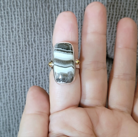 ✨️HP✨️ Shivam Zebra🦓 Jasper Statement Ring💍 - NWT - Picture 2 of 16